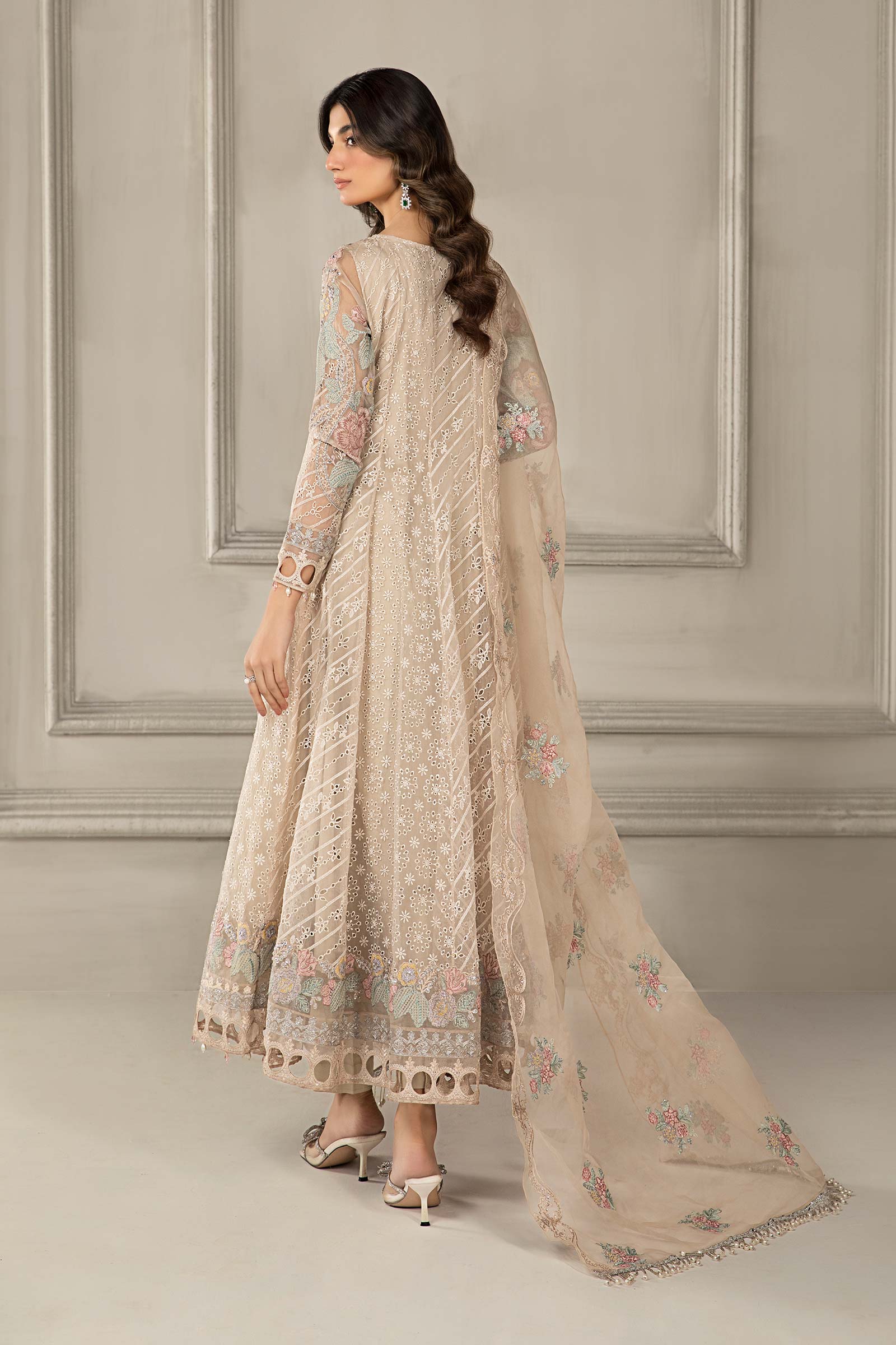 3 Piece Embroidered Organza Suit - Image 7