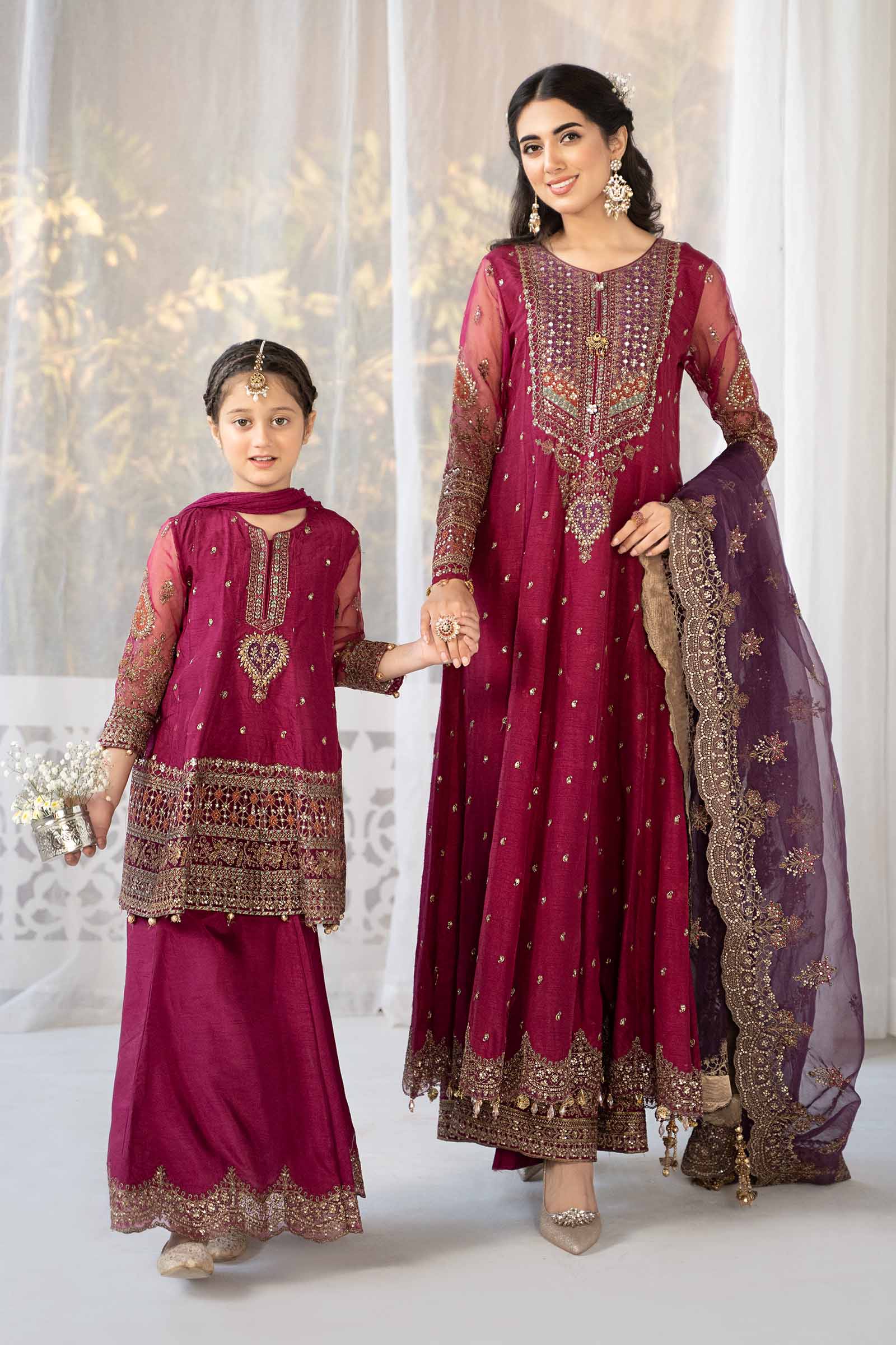 3 Piece Embroidered Raw Silk Suit - Image 4