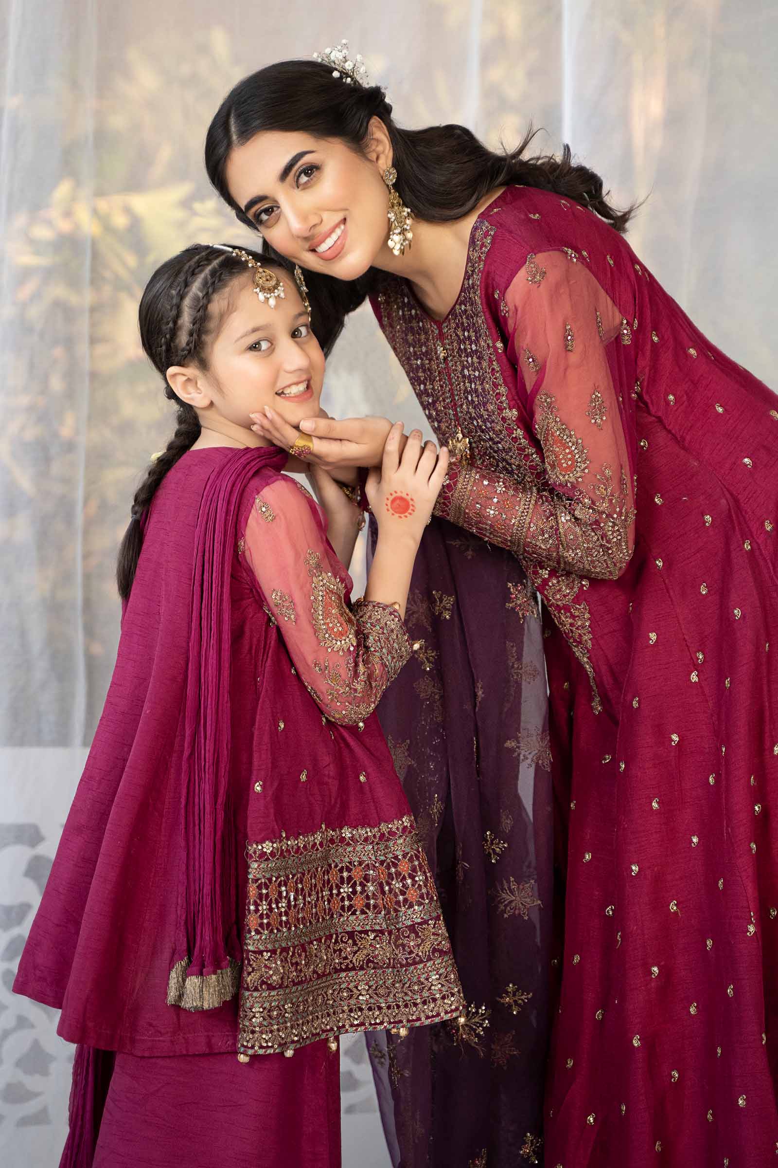 3 Piece Embroidered Raw Silk Suit - Image 6