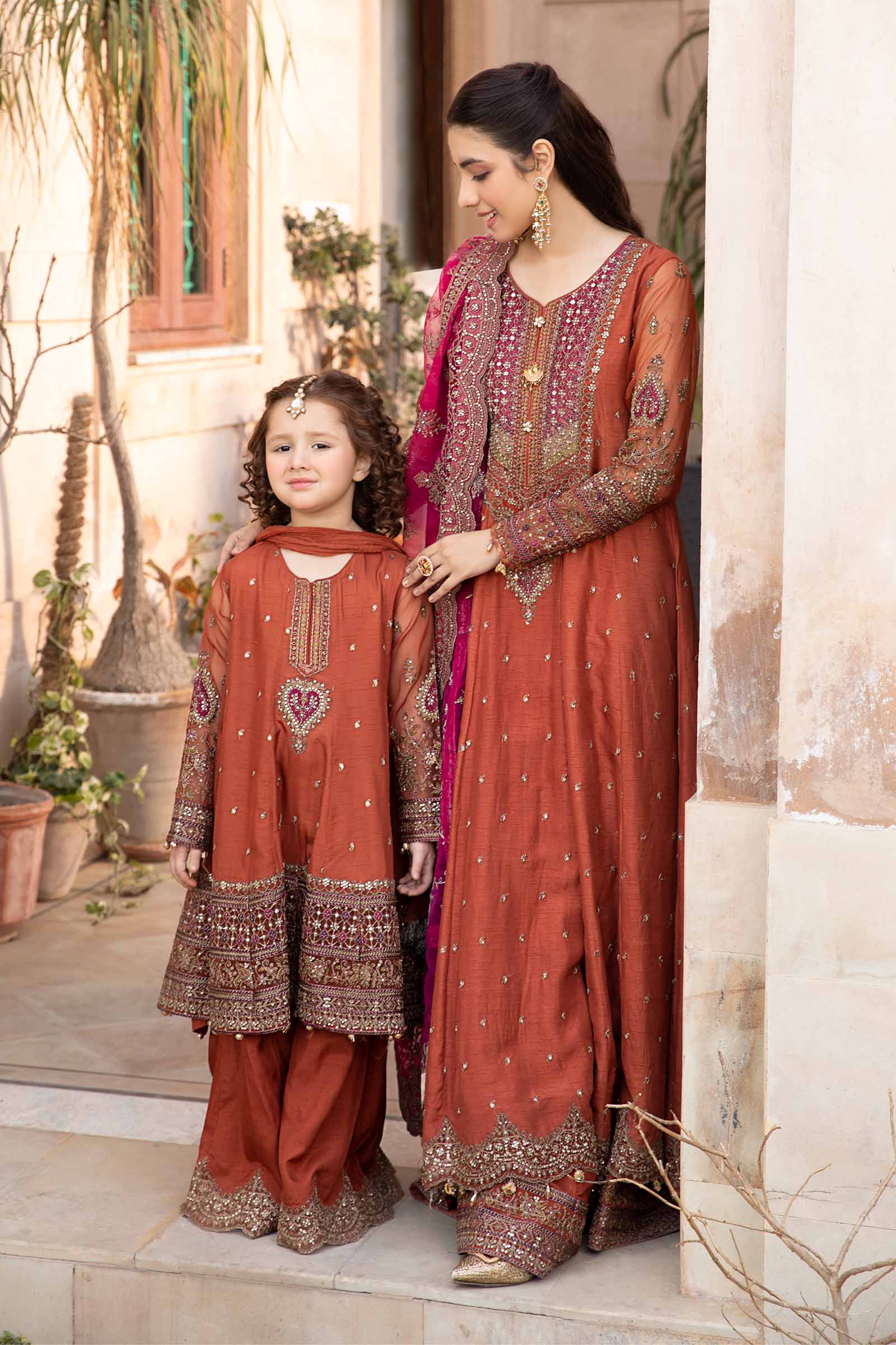 3 Piece Embroidered Raw Silk Suit - Image 2