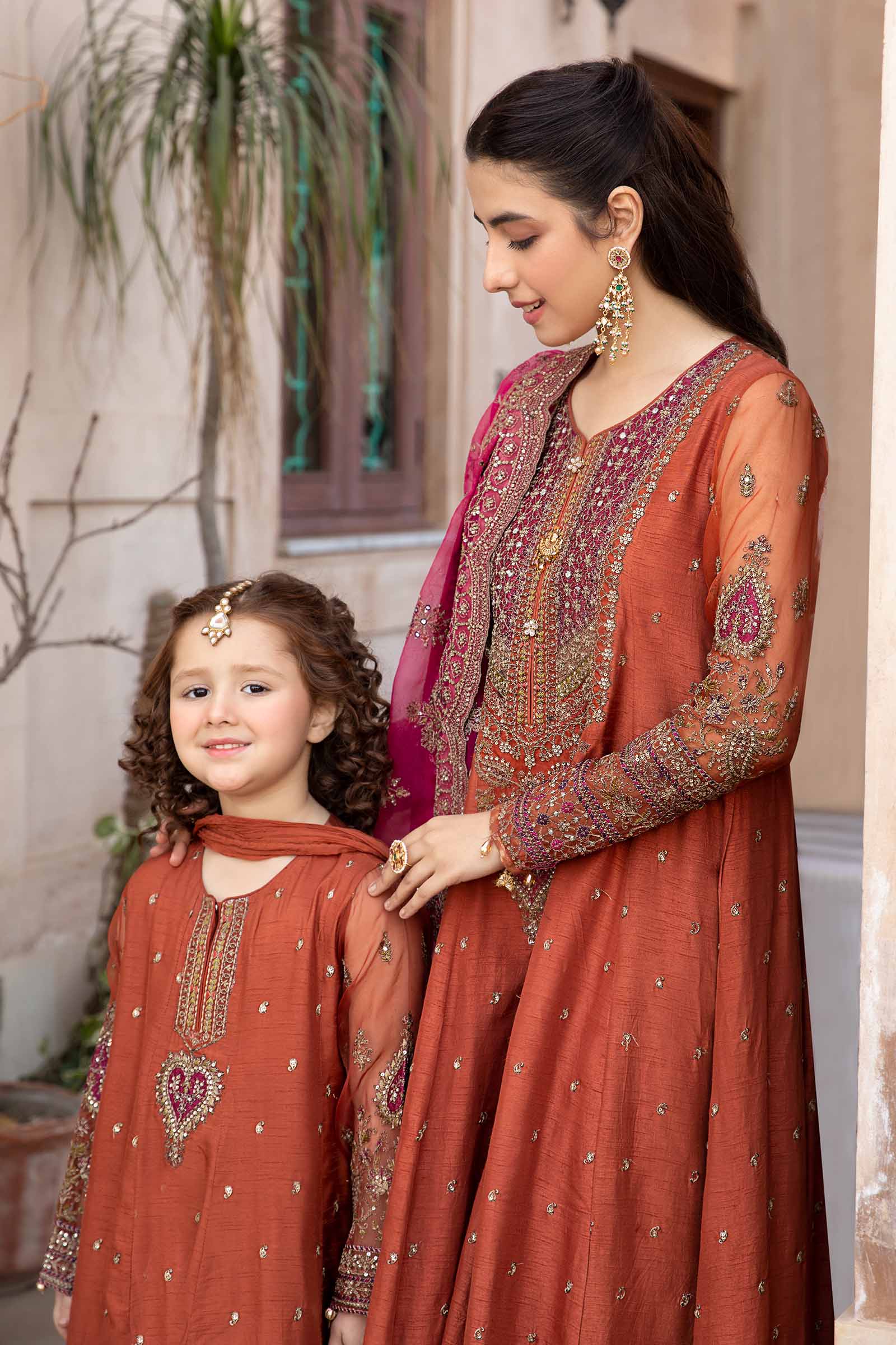 3 Piece Embroidered Raw Silk Suit - Image 3