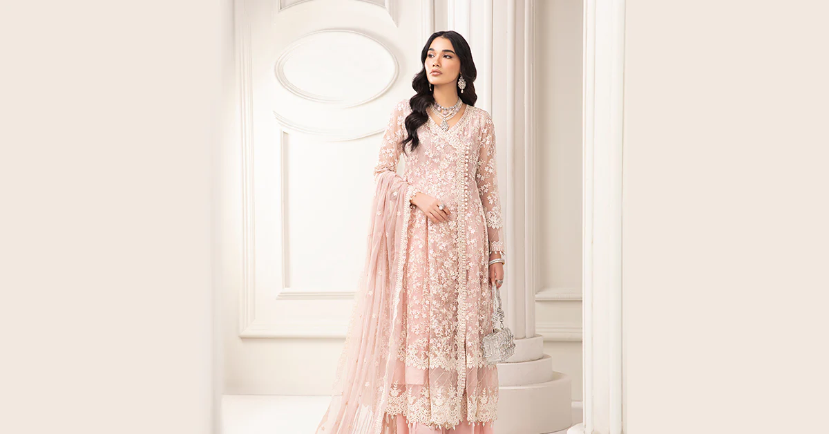 3 Piece Embroidered Organza Suit - Image 7