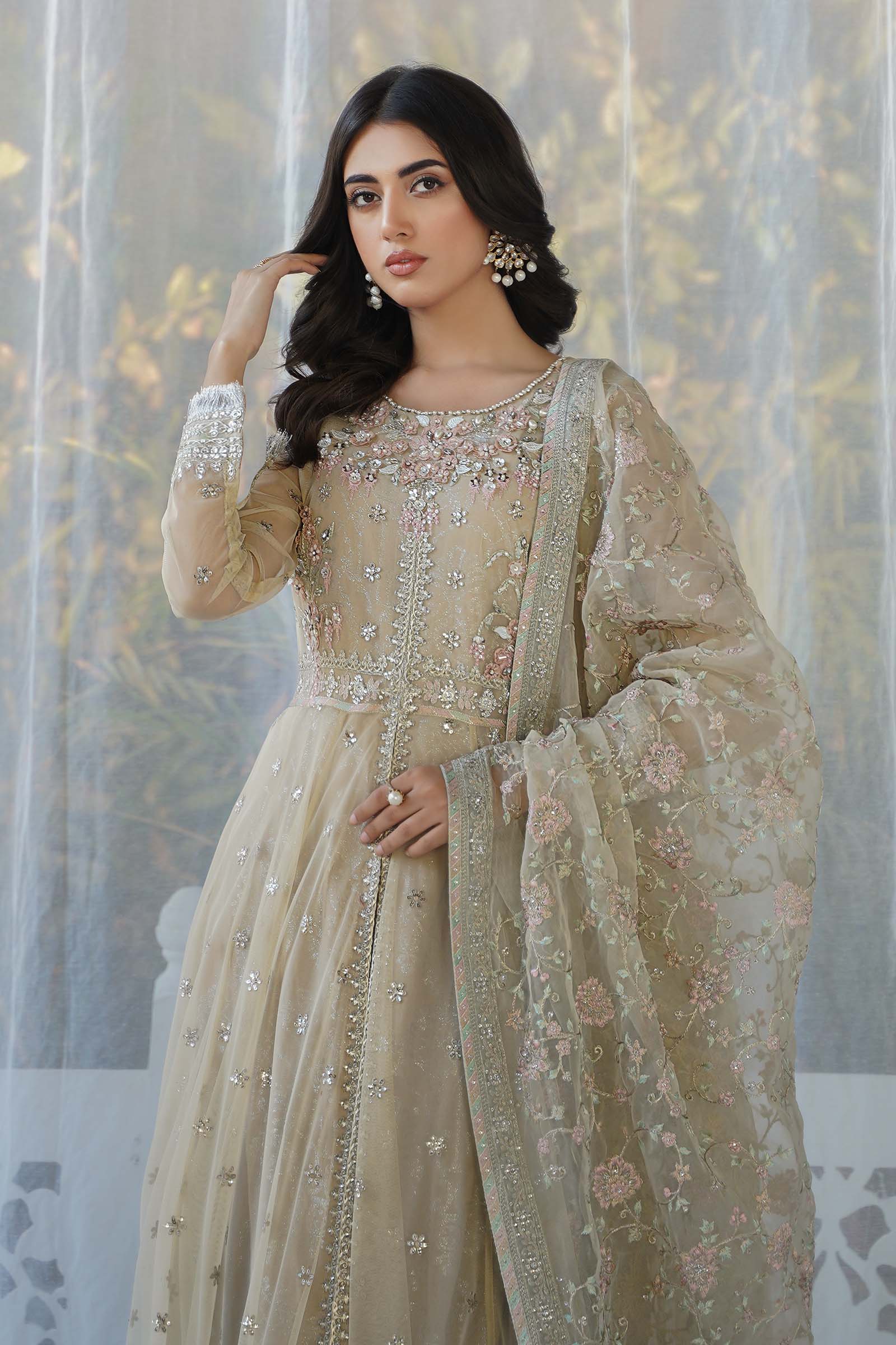 3 Piece Embroidered Net Suit - Image 3