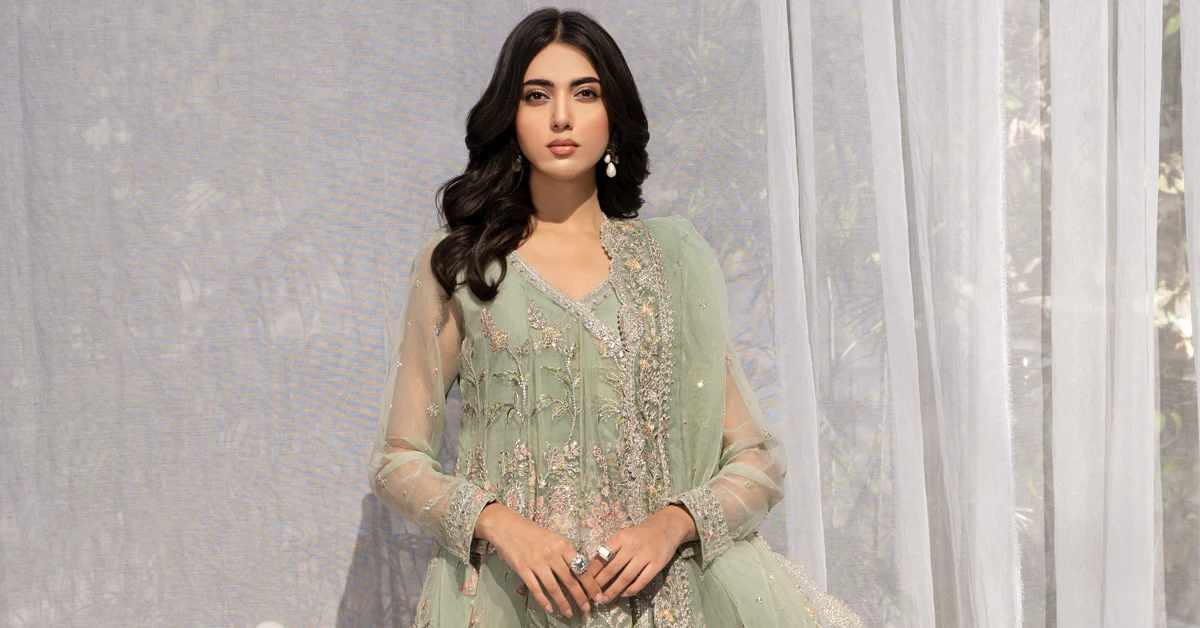 3 Piece Embroidered Organza Suit - Image 7