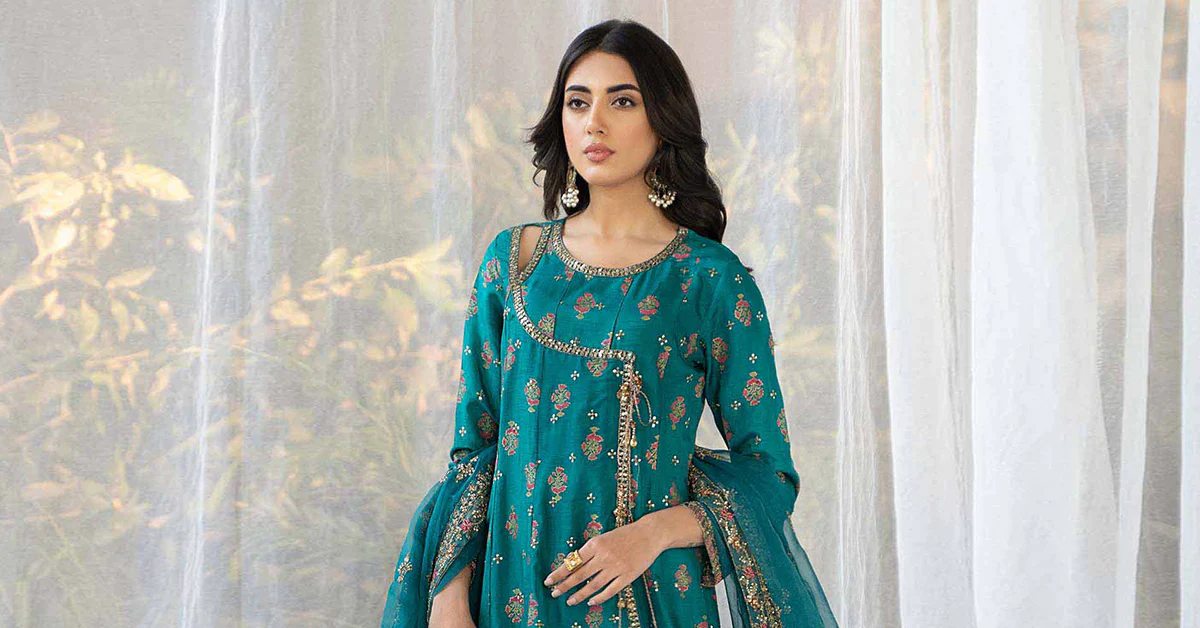 3 Piece Printed Raw Silk Suit - Image 6