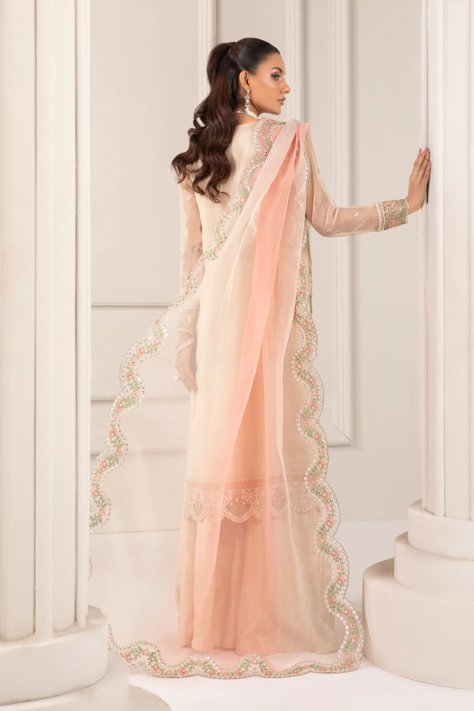 3 Piece Embroidered Organza Suit - Image 7