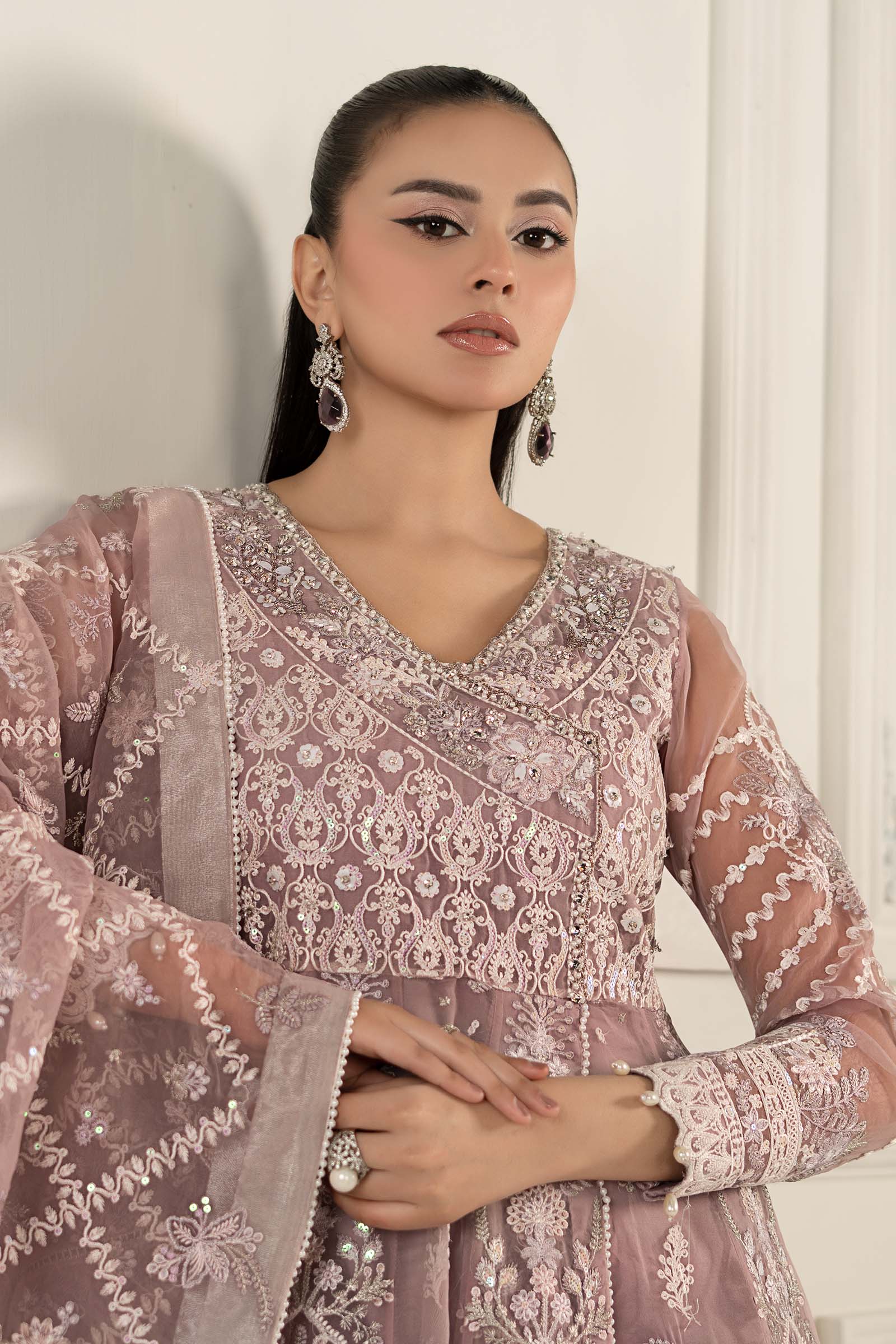 3 Piece Embroidered Organza Suit - Image 7