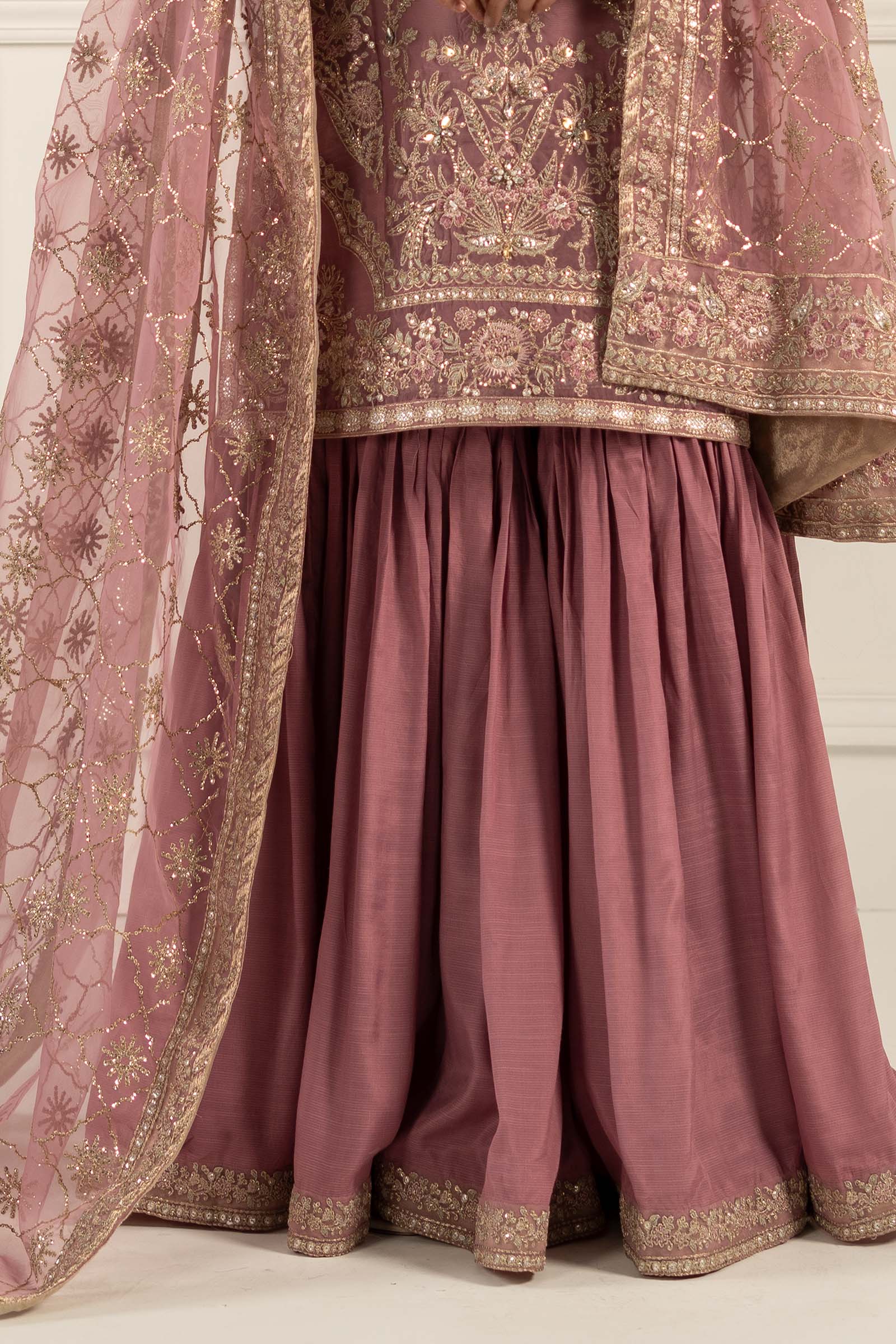 3 Piece Embroidered Organza Suit - Image 5