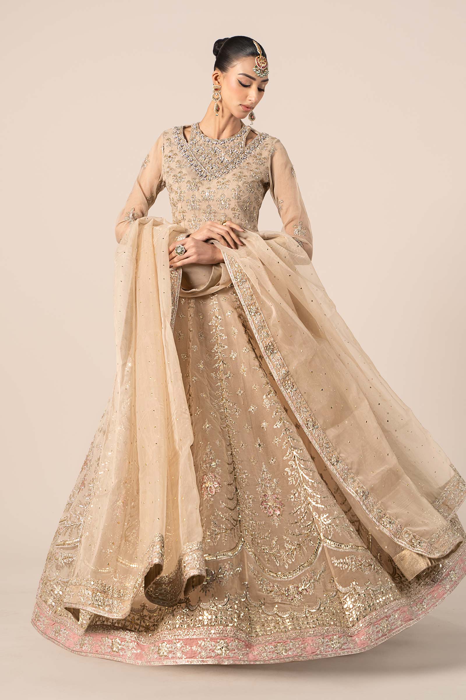 3 Piece Embroidered Organza Suit - Image 4