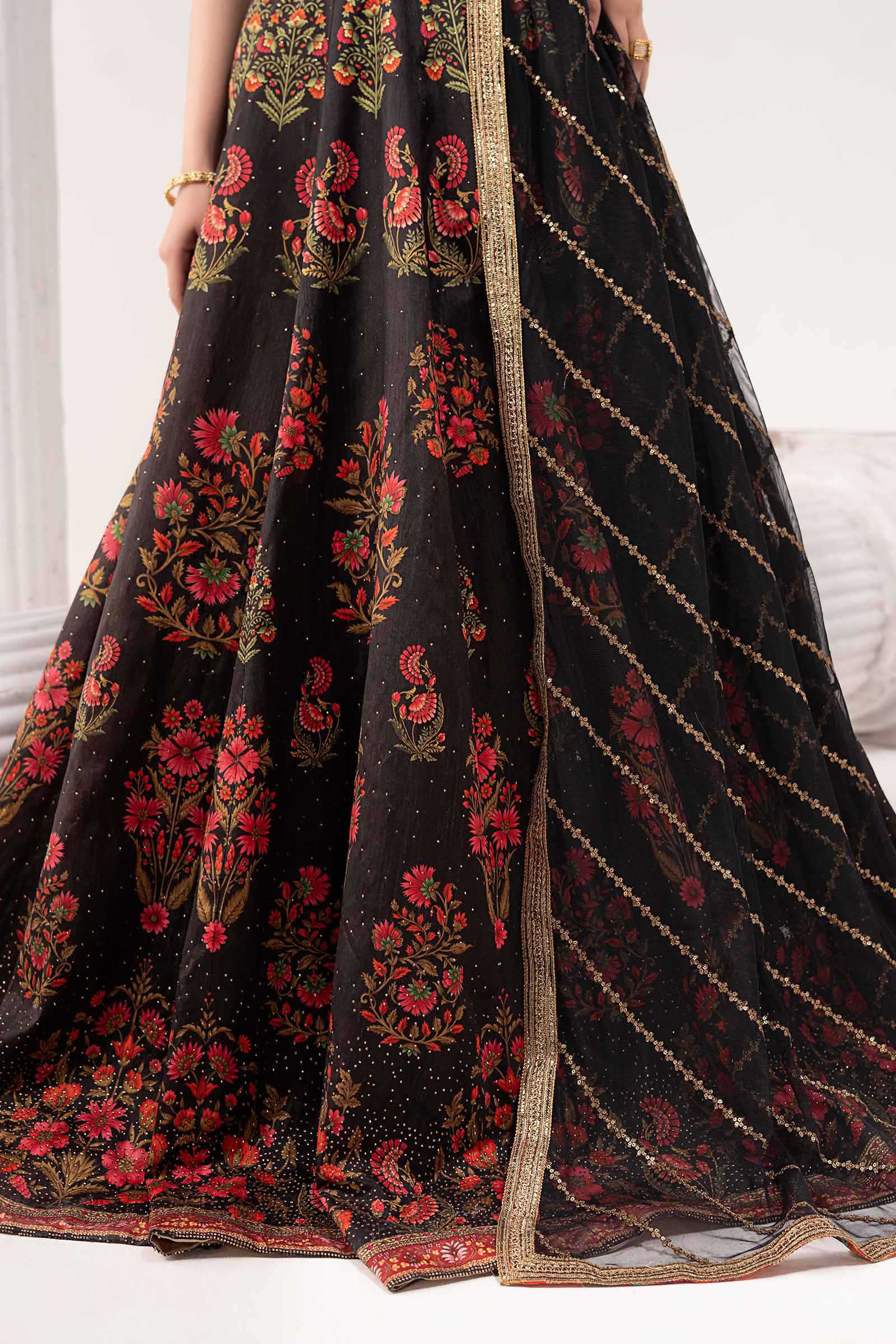 3 Piece Embroidered Raw Silk Suit - Image 3