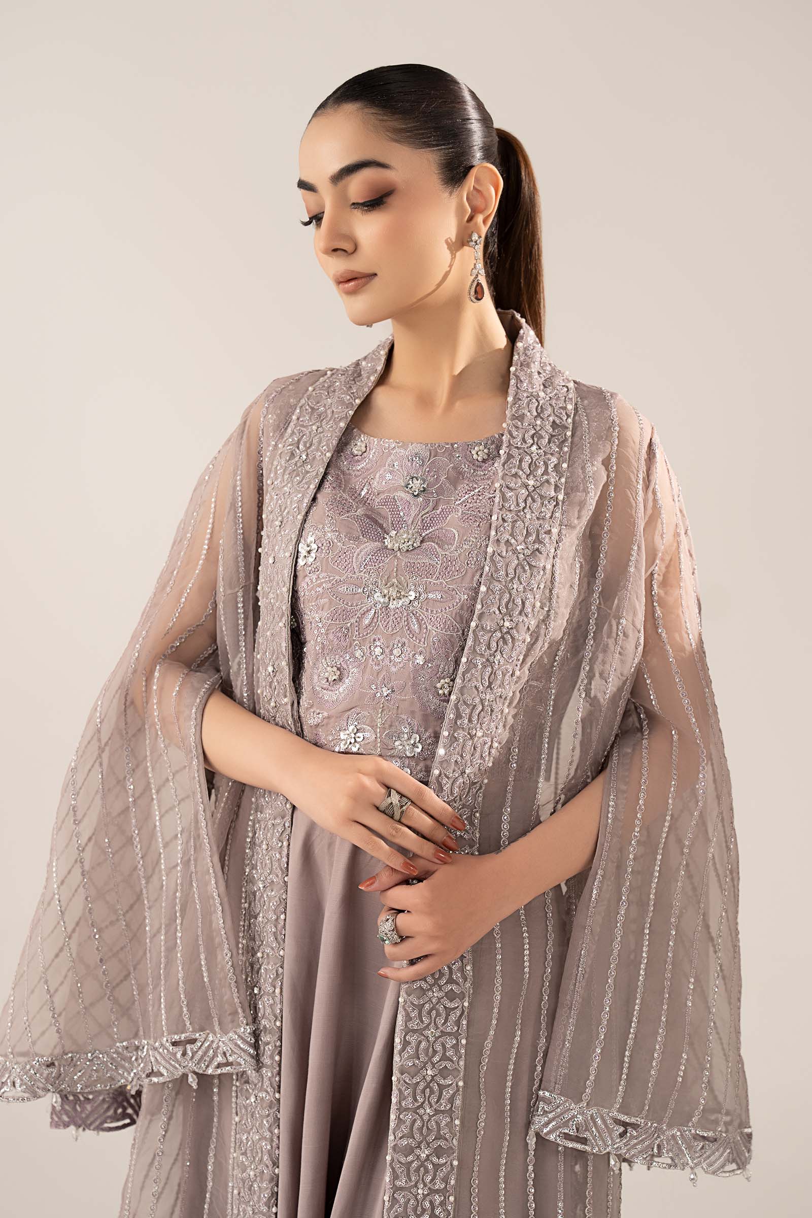 3 Piece Embroidered Organza Suit - Image 10