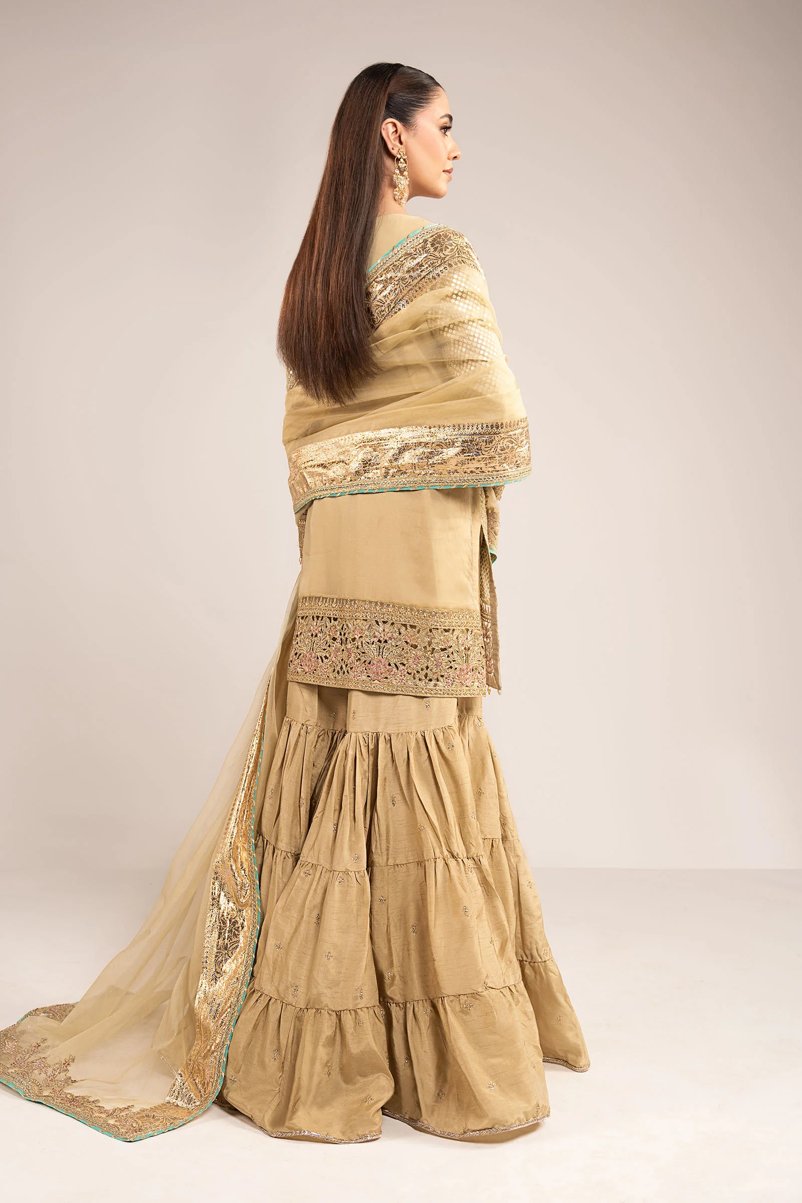 3 Piece Embroidered Chiffon Suit - Image 12