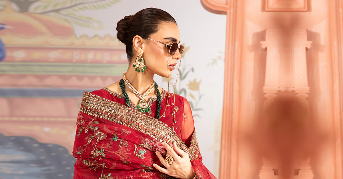 3 Piece Embroidered Organza Suit - Image 6