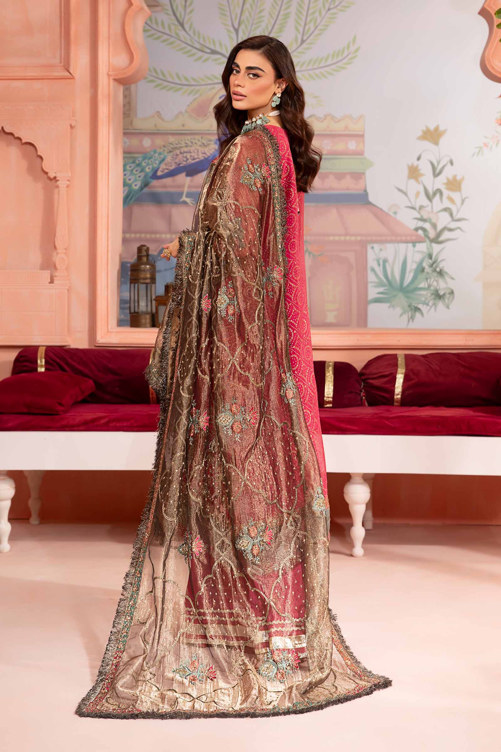 3 Piece Printed Organza Suit - Image 6