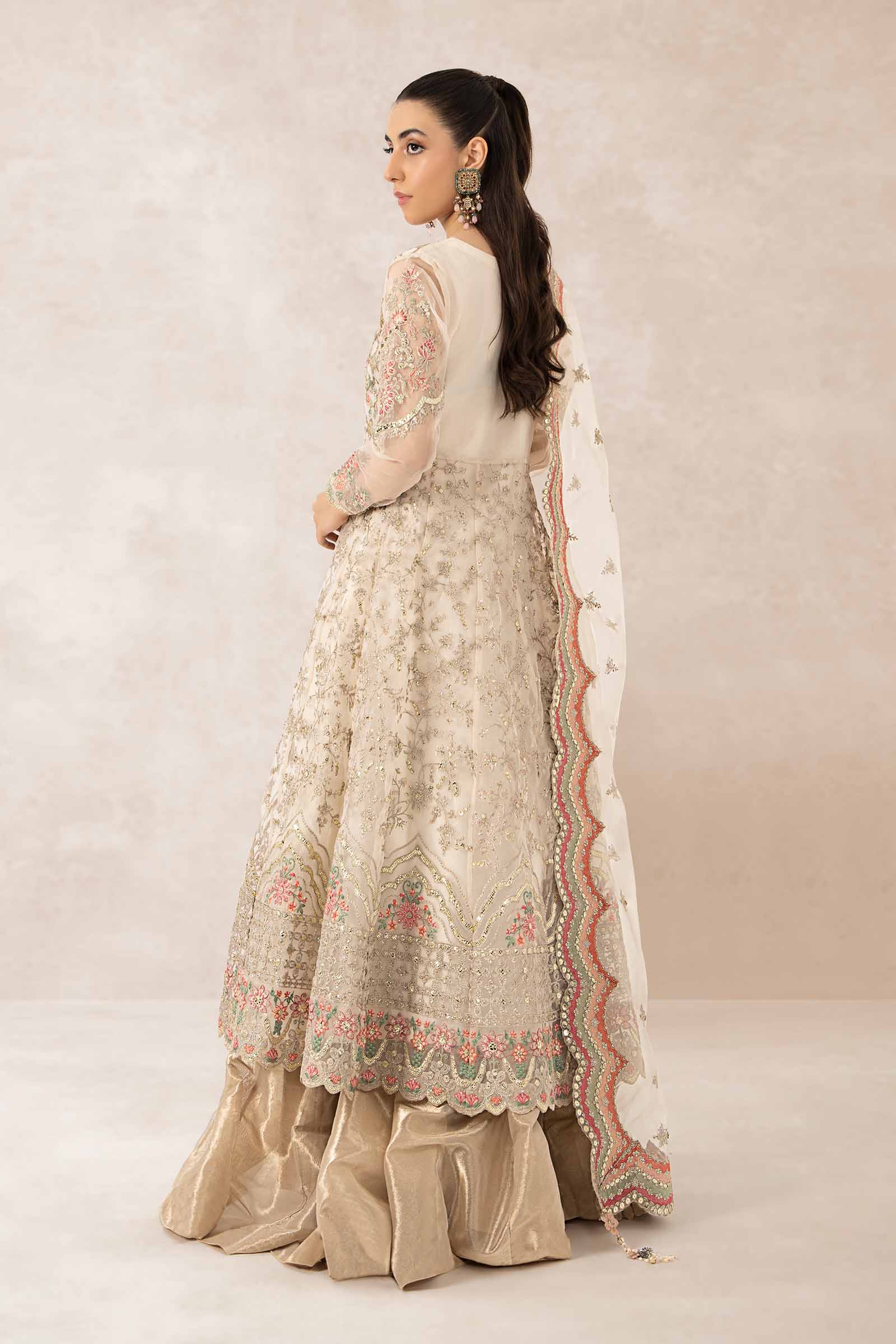 3 Piece Embroidered Organza Suit - Image 7