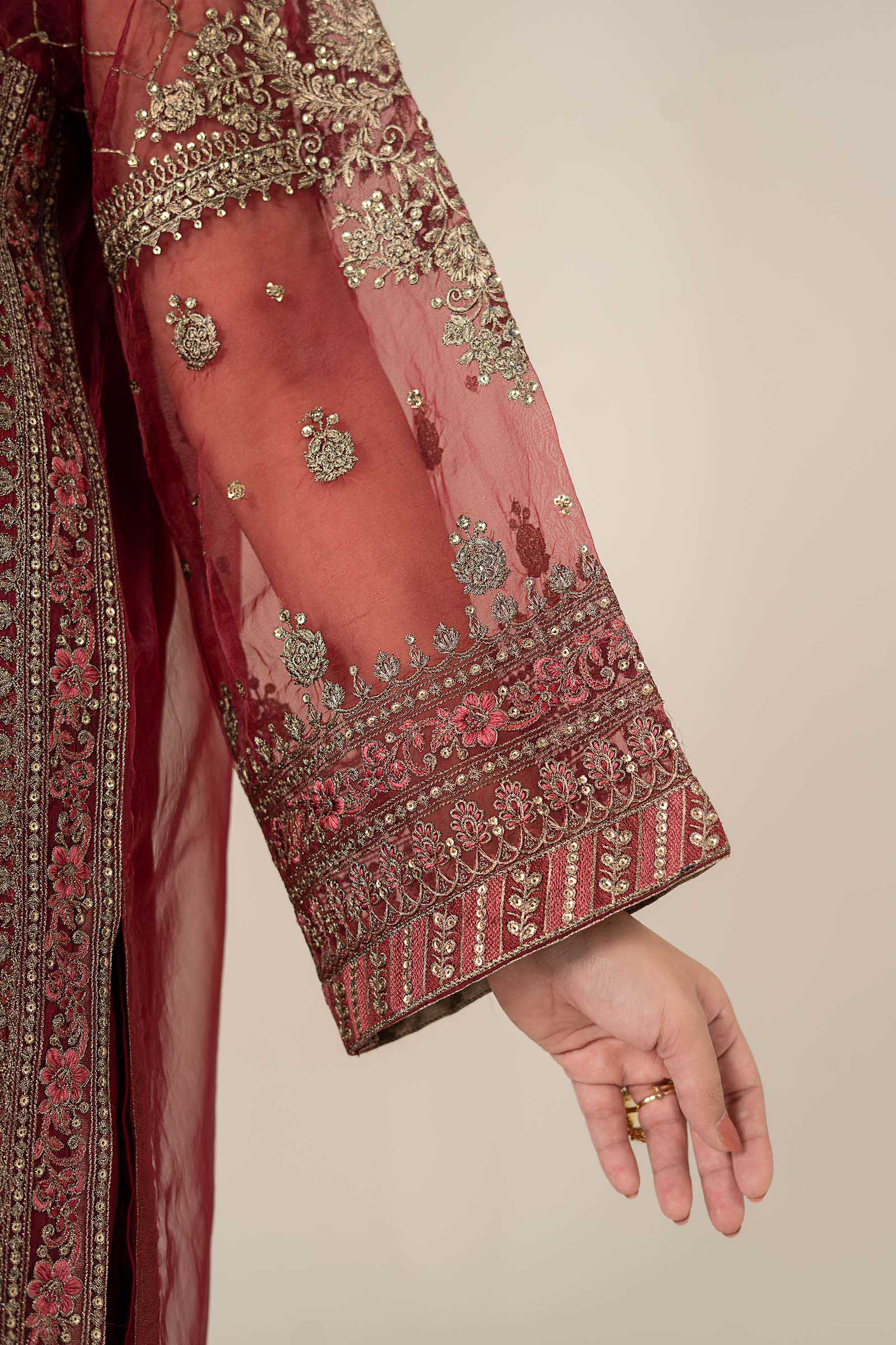 3 Piece Embroidered Organza Suit - Image 8