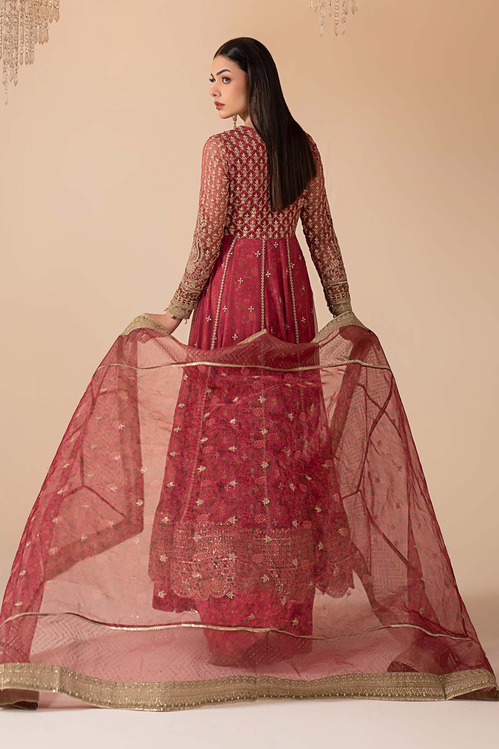 3 Piece Embroidered Net Suit - Image 7