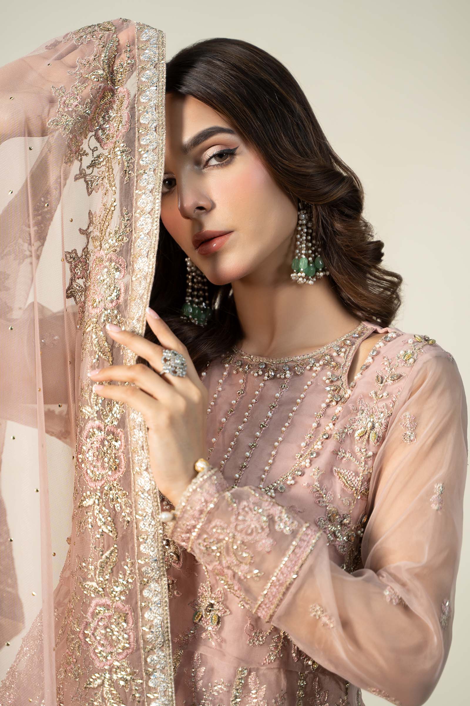 3 Piece Embroidered Organza Suit - Image 3