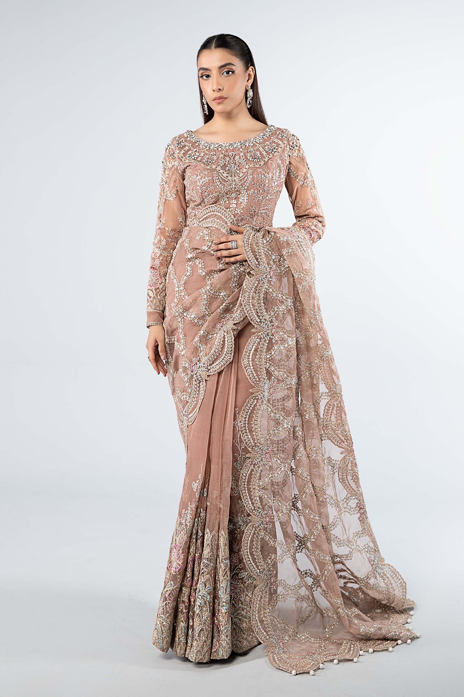 Embroidered Organza Saree