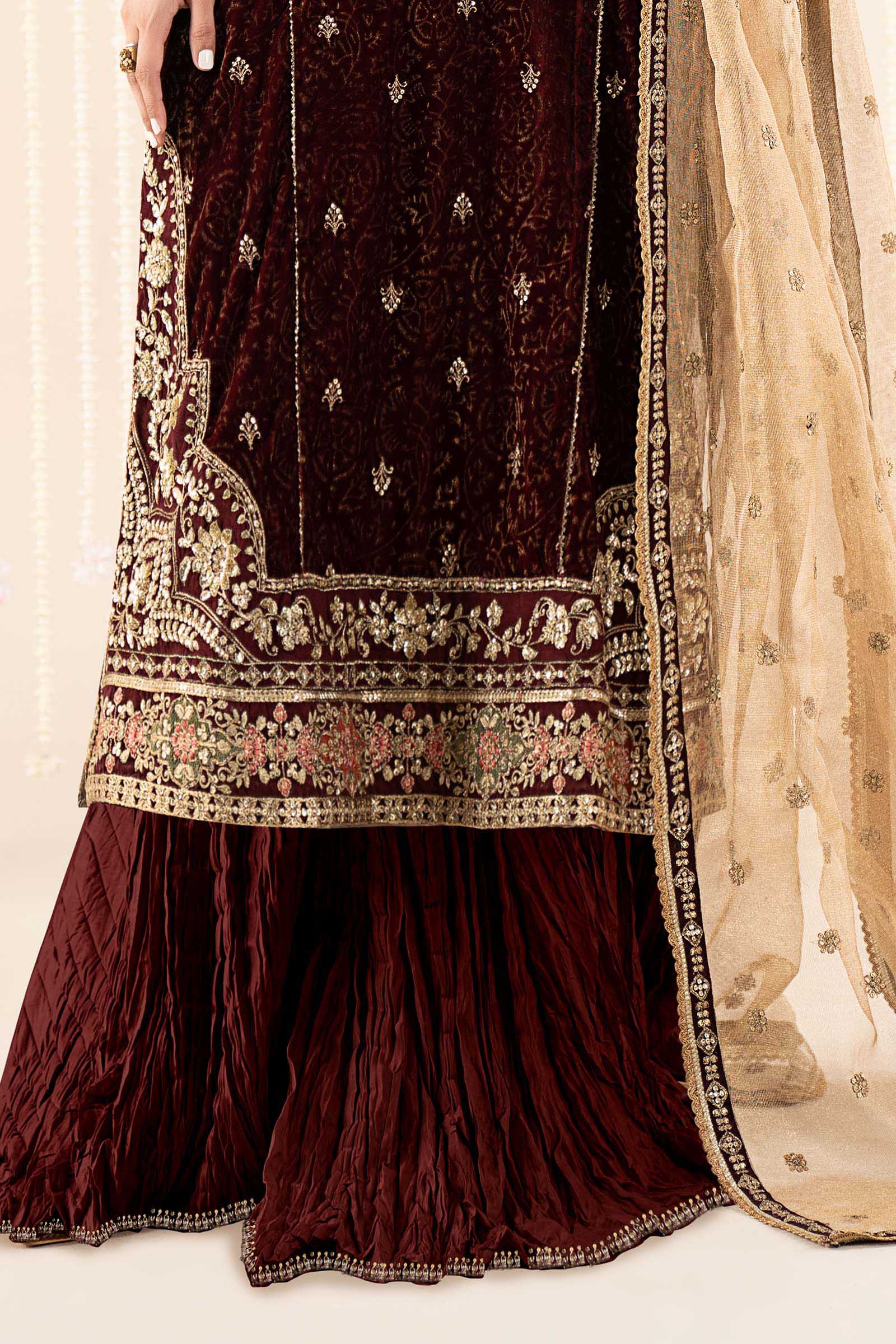 3 Piece Embroidered Velvet Suit - Image 6