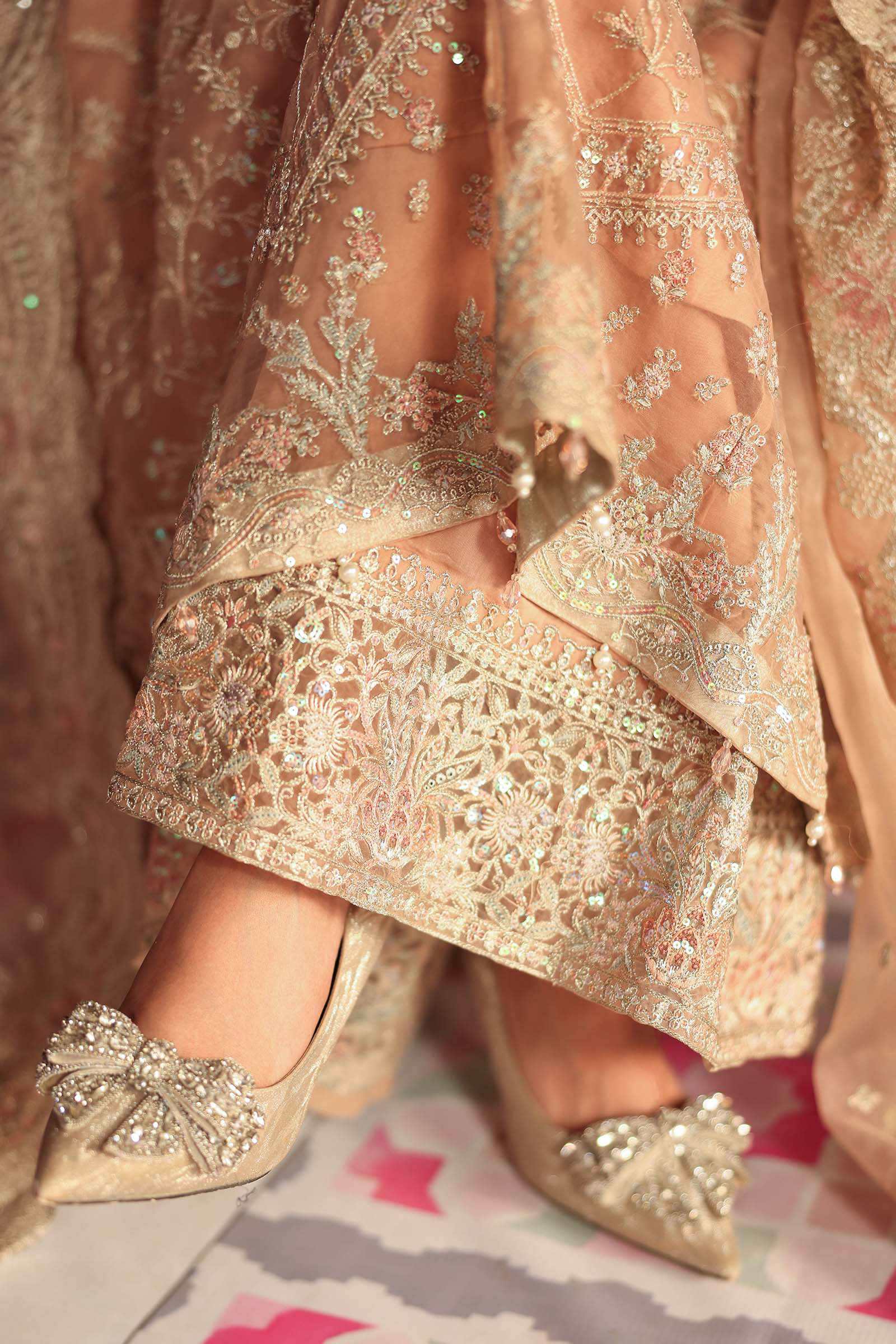 3 Piece Embroidered Organza Suit - Image 9