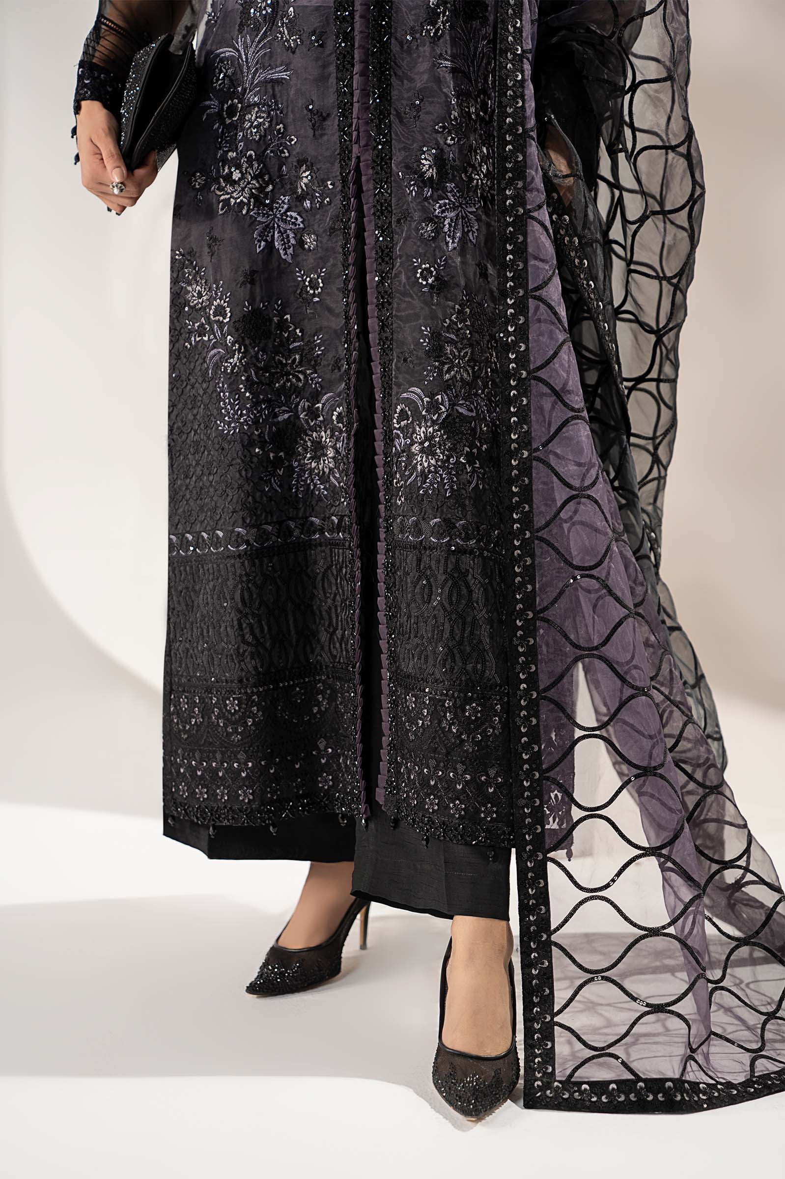 3 Piece Embroidered Organza Suit - Image 8