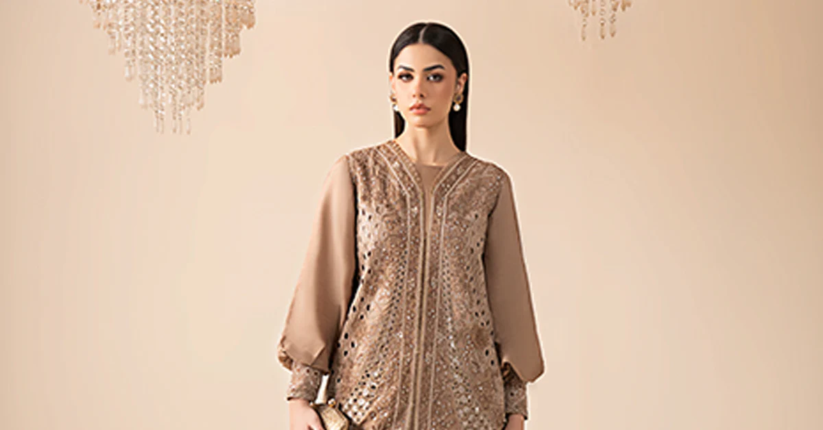 3 Piece Embroidered Raw Silk Suit - Image 7