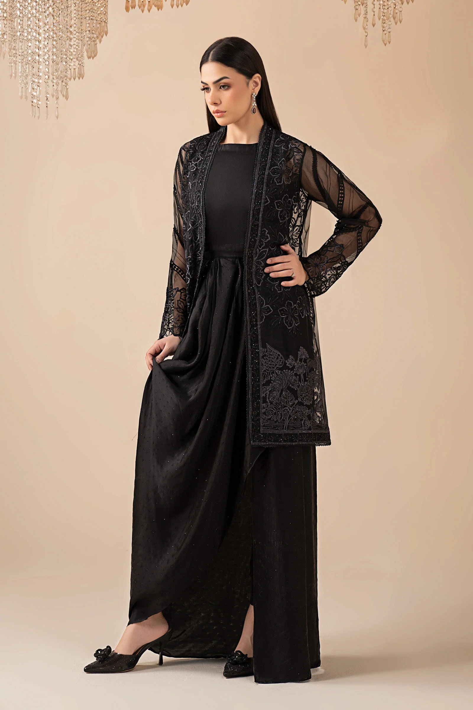 4 Piece Embroidered Organza Suit - Image 6