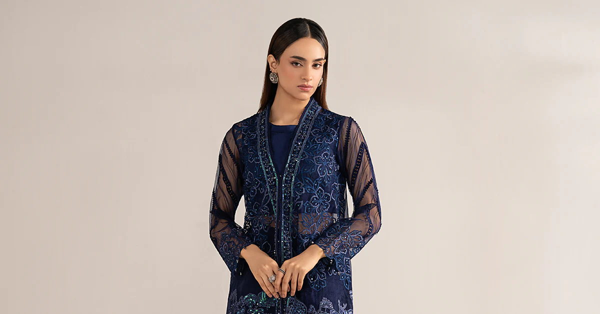 4 Piece Embroidered Organza Suit - Image 9