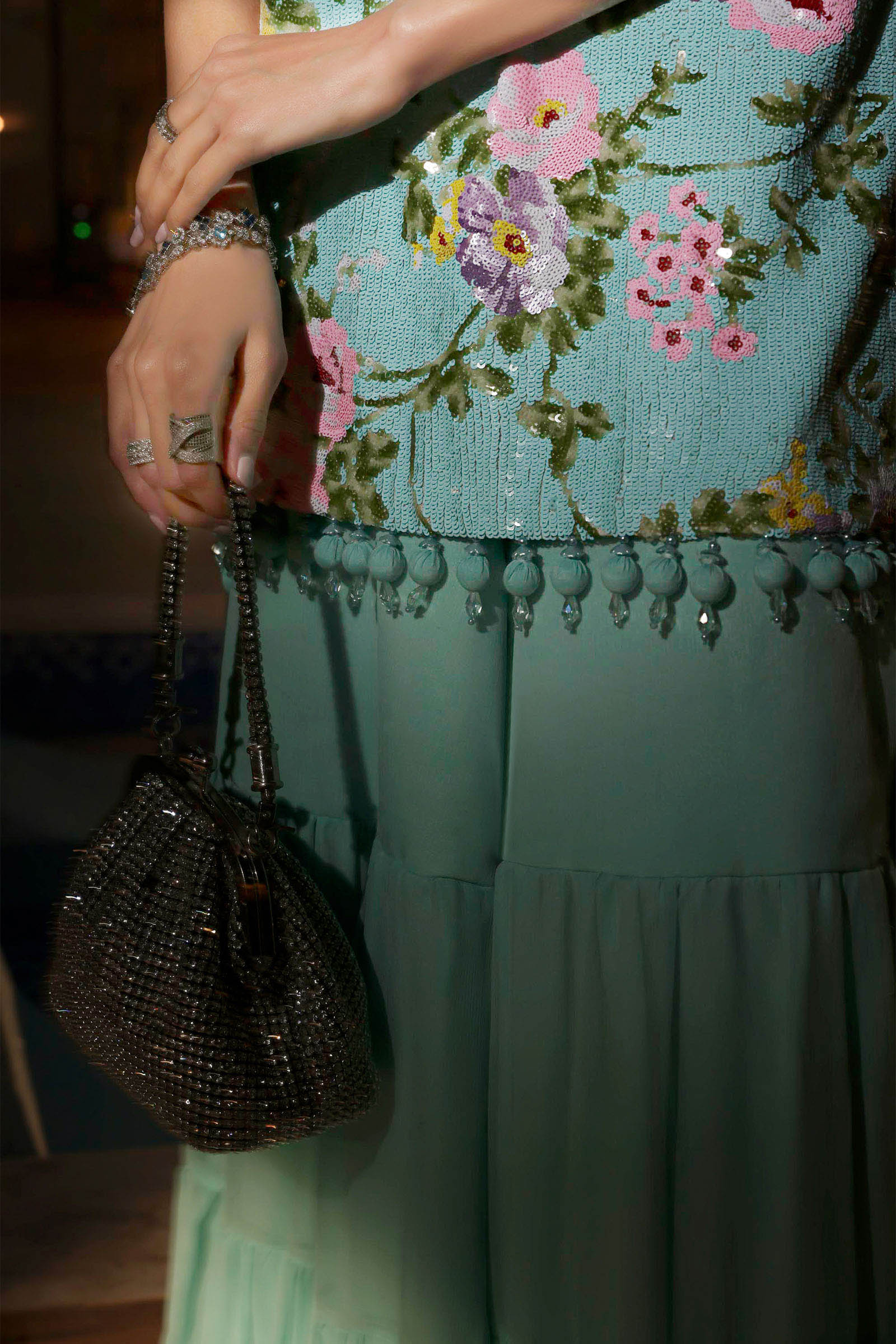 3 Piece Embroidered Net Suit - Image 7