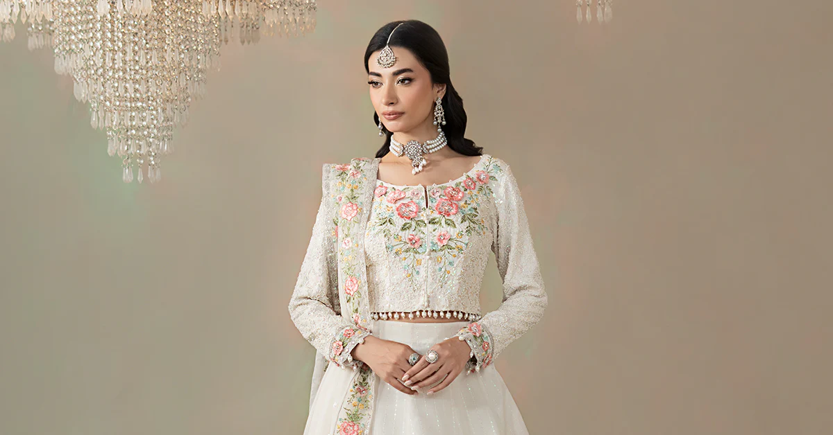 3 Piece Embroidered Raw Silk Suit - Image 11