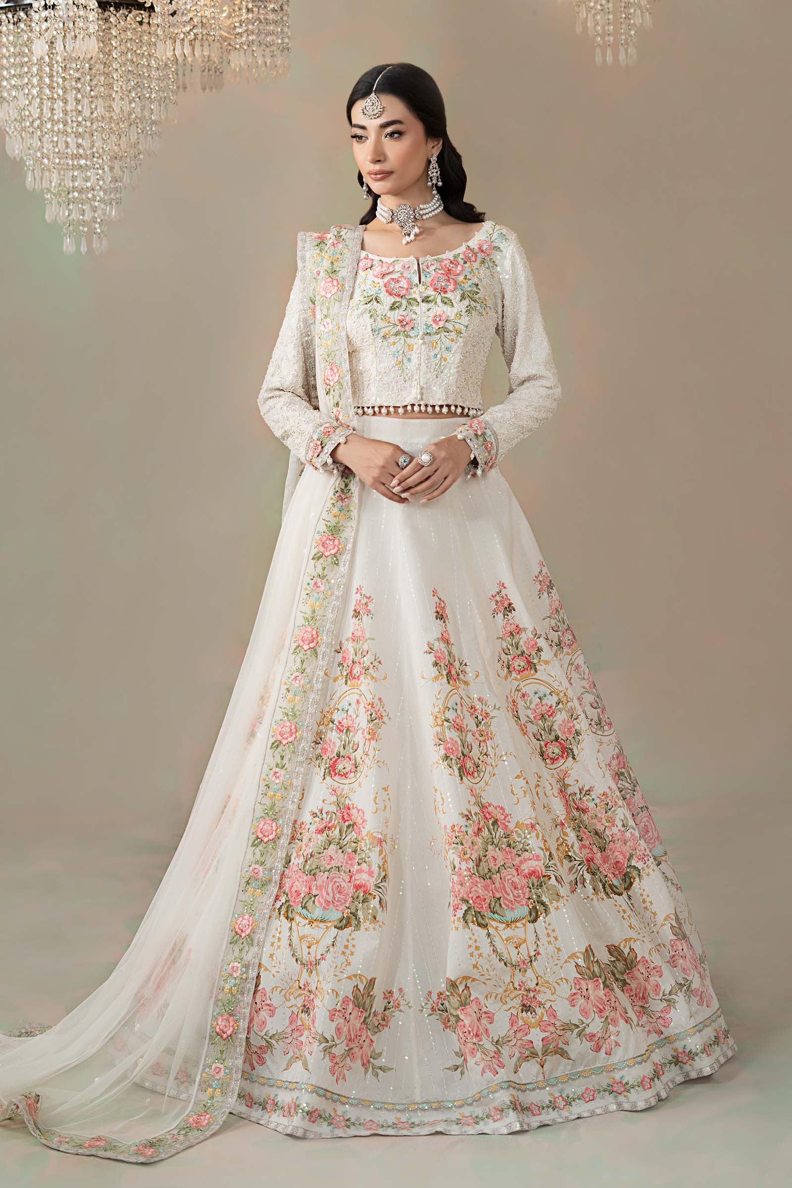 3 Piece Embroidered Raw Silk Suit - Image 7