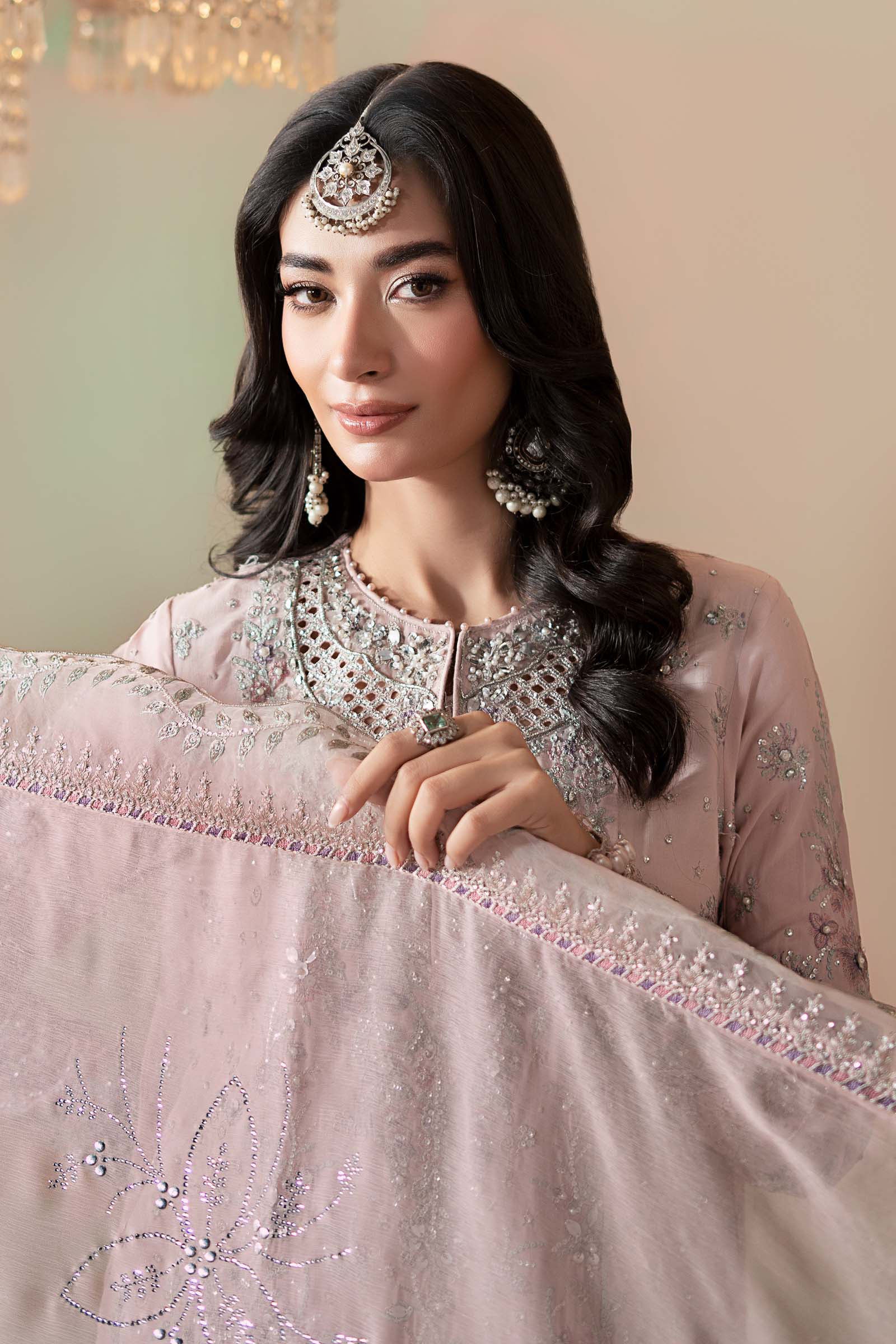 3 Piece Embroidered Raw Silk Suit - Image 4