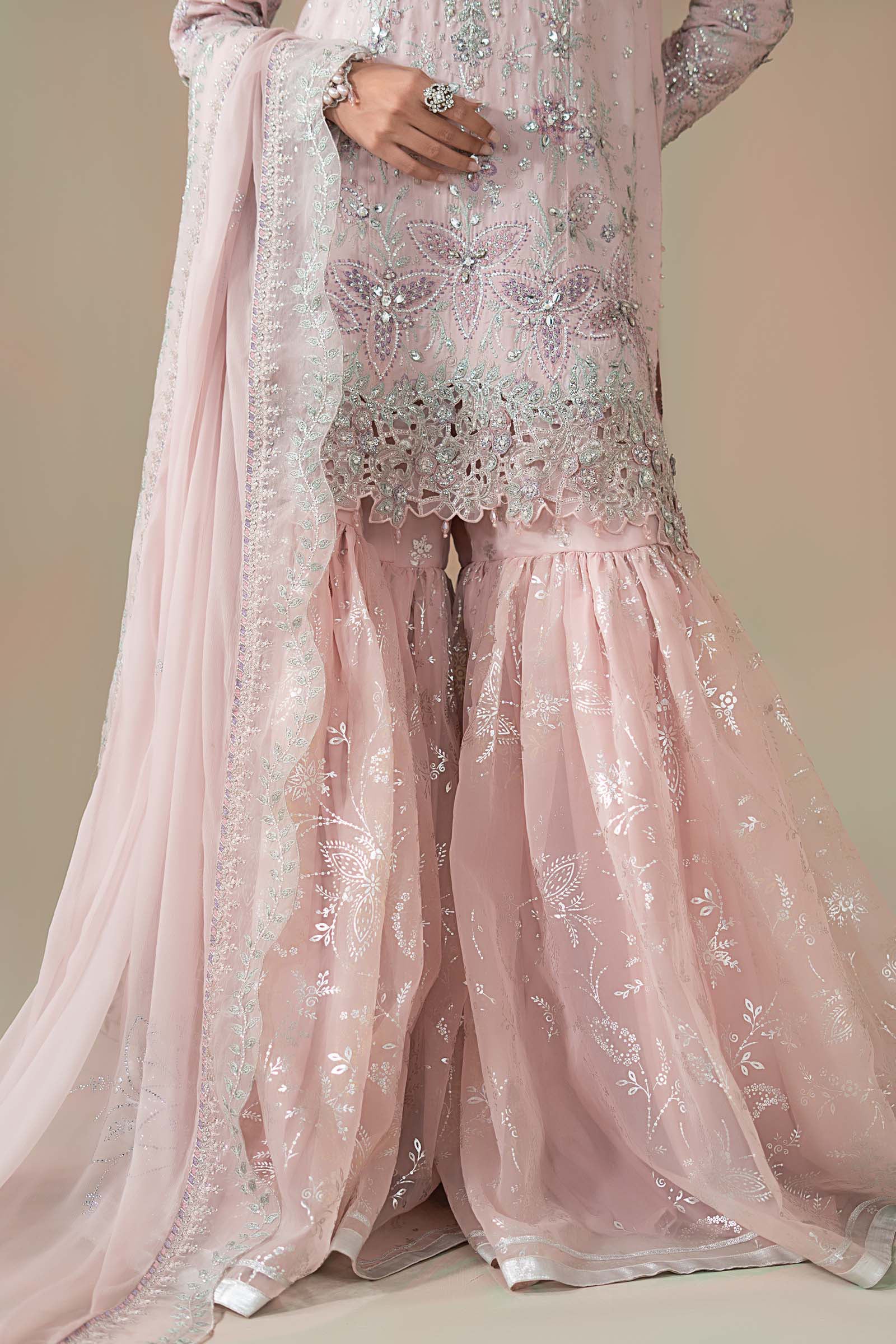 3 Piece Embroidered Raw Silk Suit - Image 7