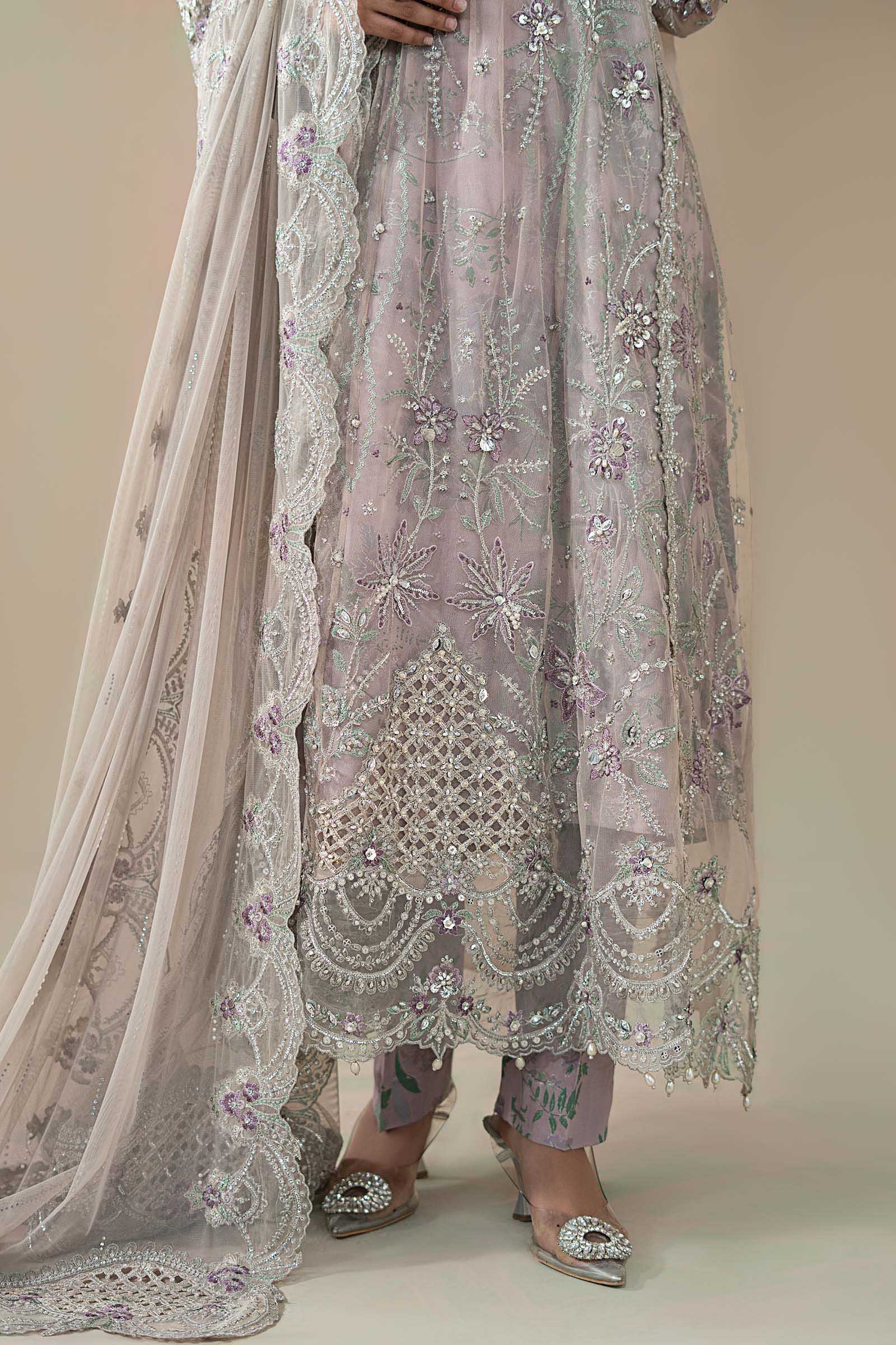 3 Piece Embroidered Net Suit - Image 7