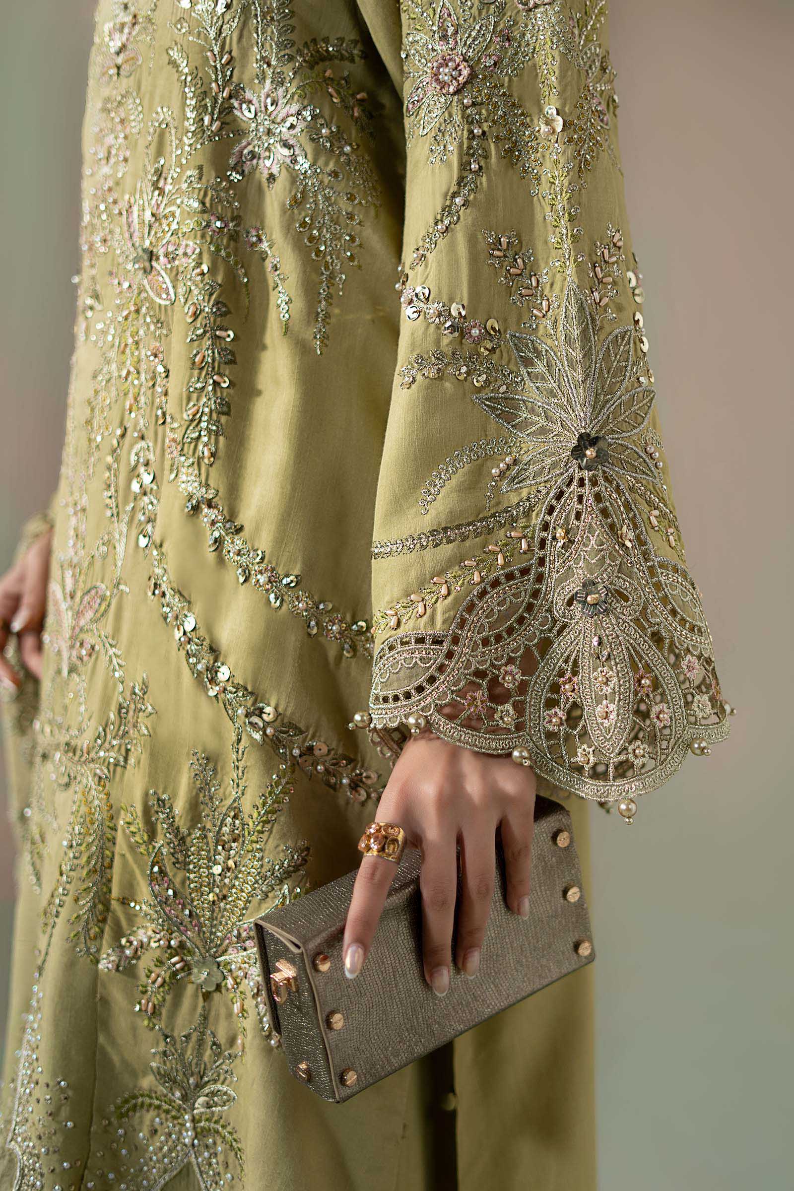 3 Piece Embroidered Raw Silk Suit - Image 6