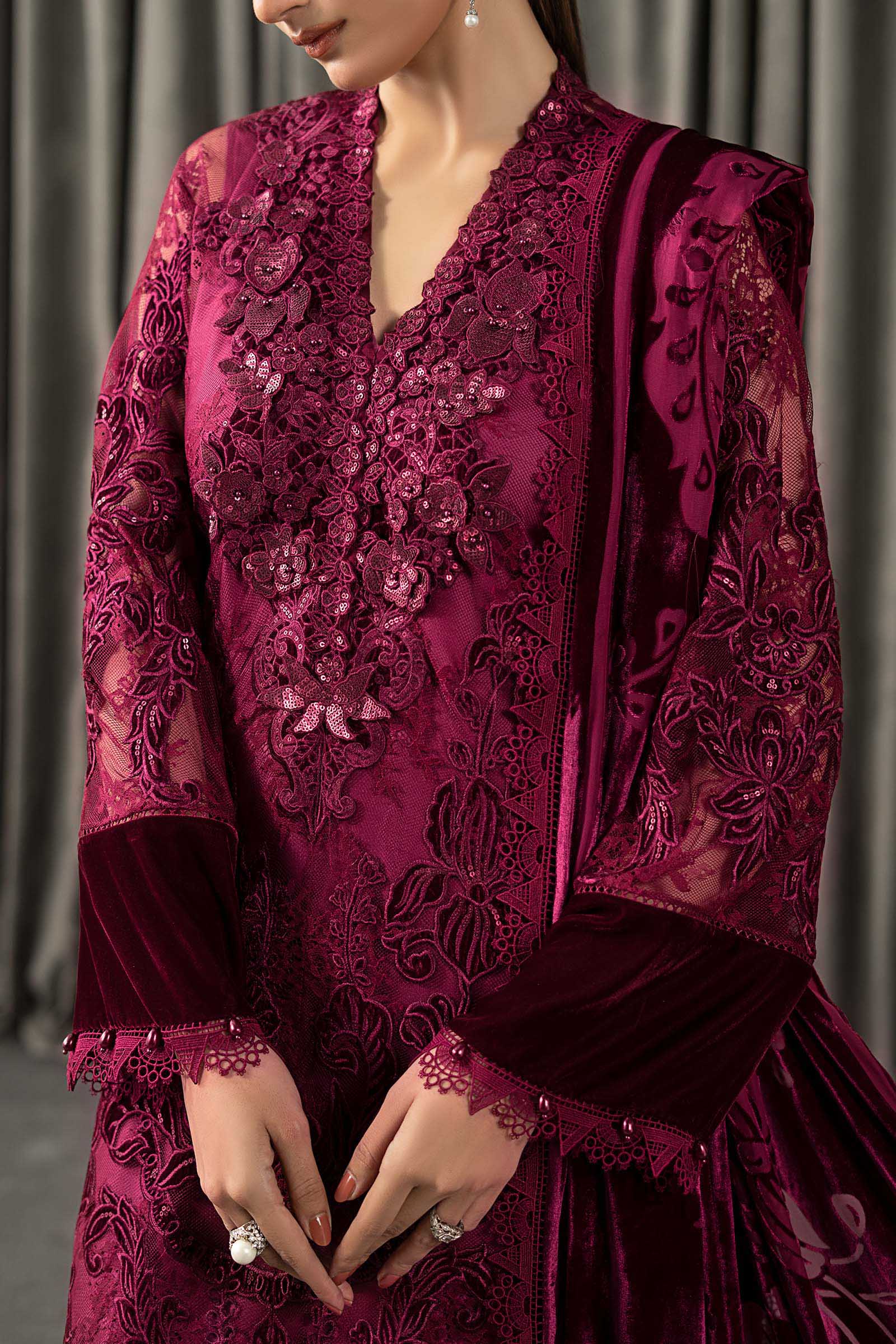 3 Piece Embroidered Chantilly Suit - Image 3